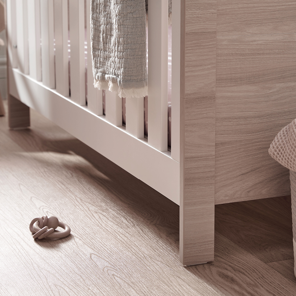 Oak effect sales cot